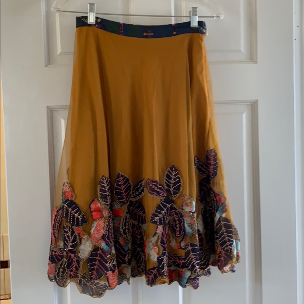 Beautiful beaded layered knee length skirt